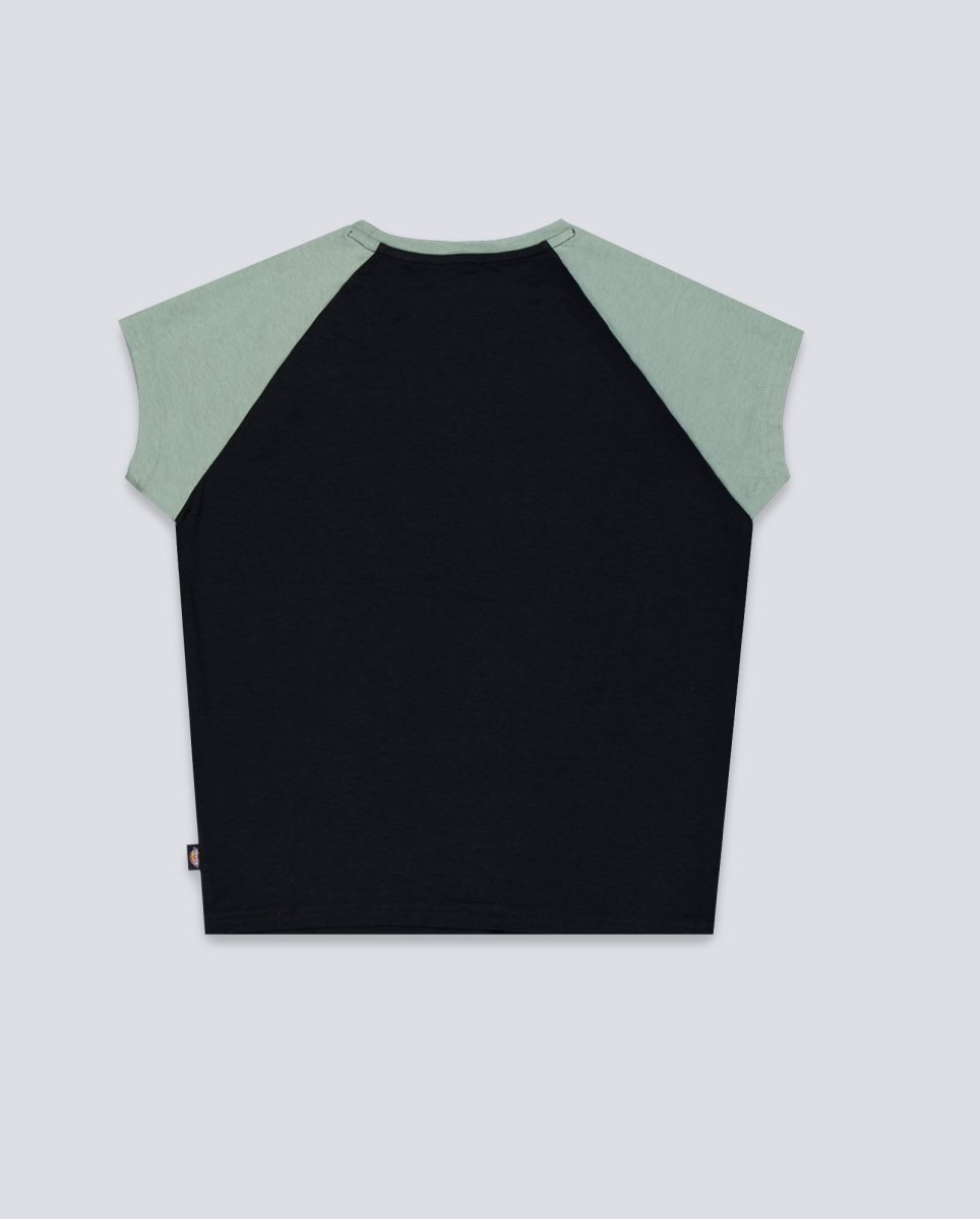 Camiseta Dickies Forth Shaw Raglan Verde Y Negro Mujer DK0A88DRL191