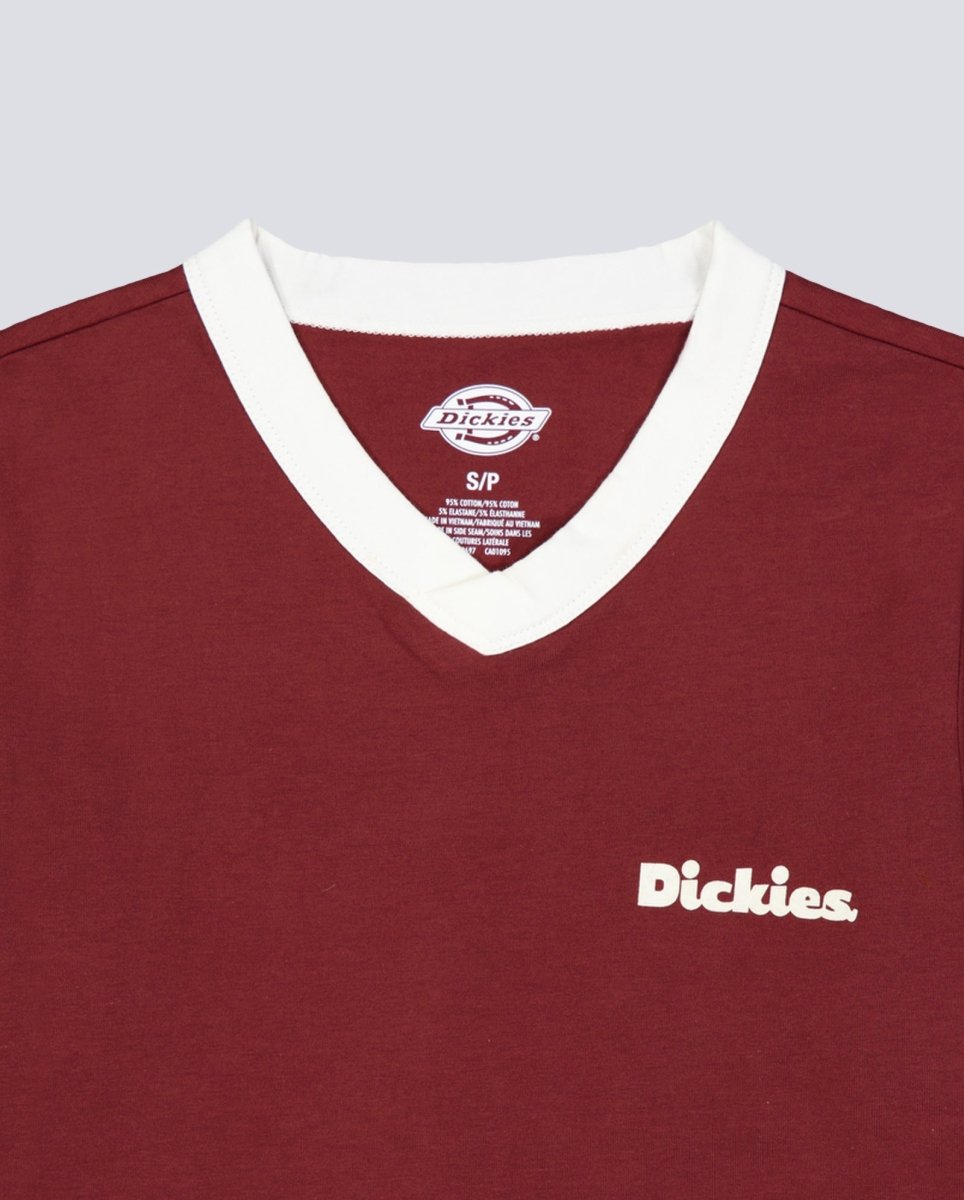 Camiseta Dickies Slayden Ringer Tee Granate Mujer DK0A87Q9L161