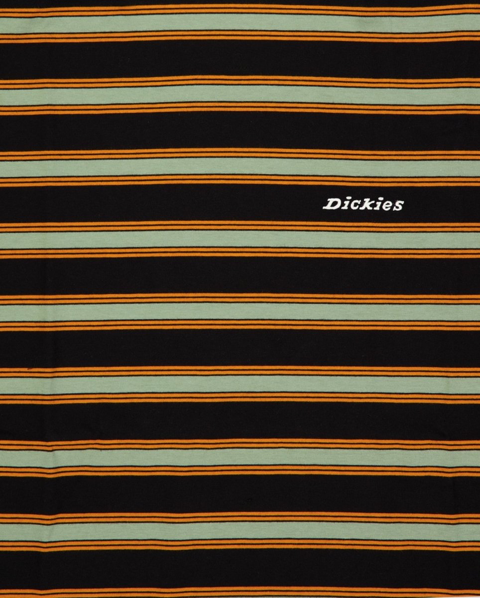 Camiseta Dickies York Stripe Negro Y Amarillo Unisex DK0A87QVBLK1