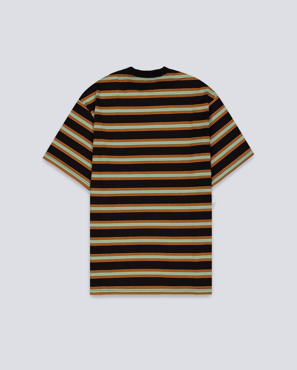 Camiseta Dickies York Stripe Negro Y Amarillo Unisex DK0A87QVBLK1