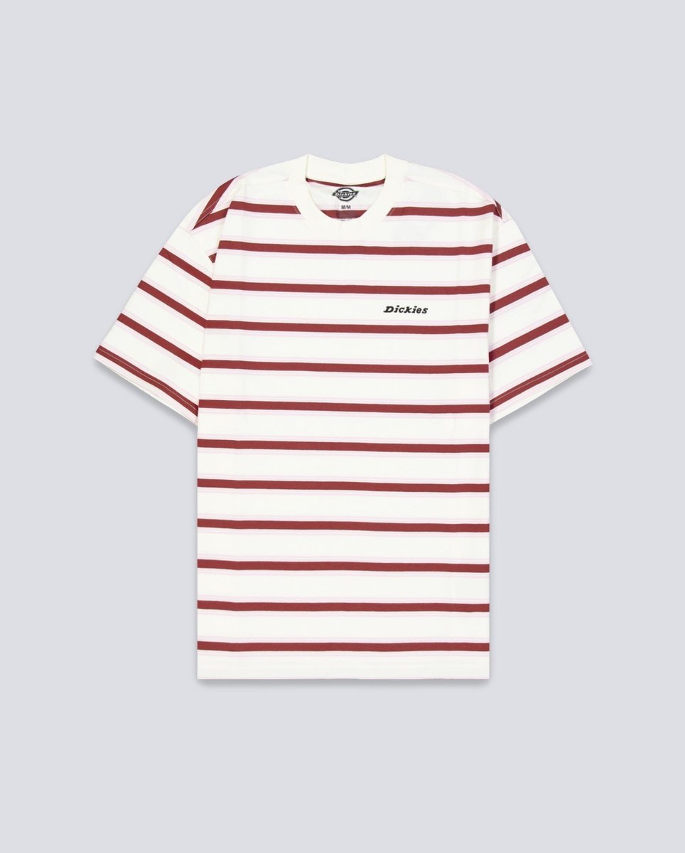 Camiseta Dickies York Stripe Rojo Y Blanco Unisex DK0A87QVC481