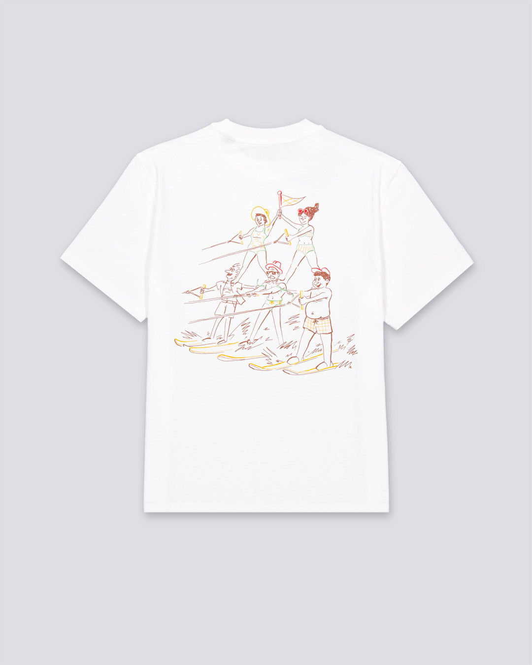 Camiseta Edmmond Studios Acrobatics Water Skiing Blanco Unisex