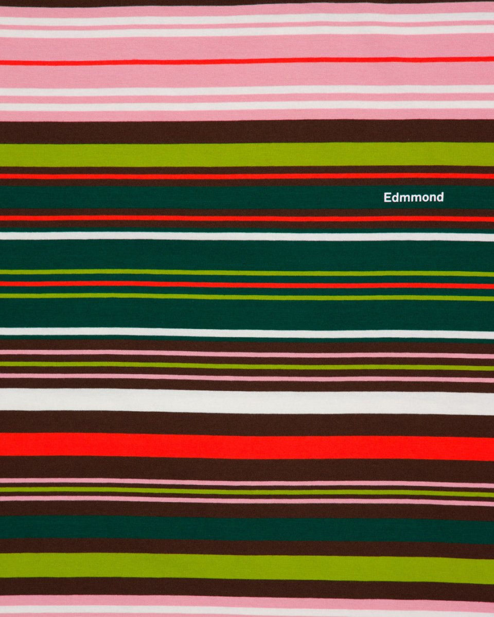 Camiseta Edmmond Studios Mini Logo Stripes Multicolor Unisex