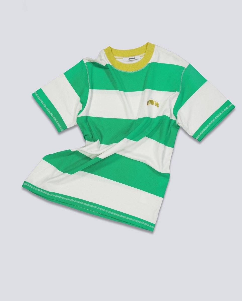 Camiseta Edmmond Studios Striped Blanca y Verde Unisex 325-30-04650