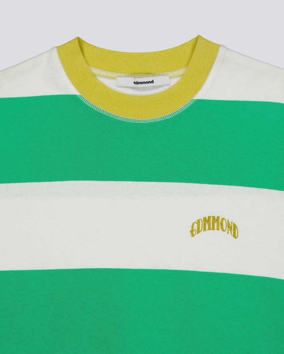 Camiseta Edmmond Studios Striped Blanca y Verde Unisex 325-30-04650