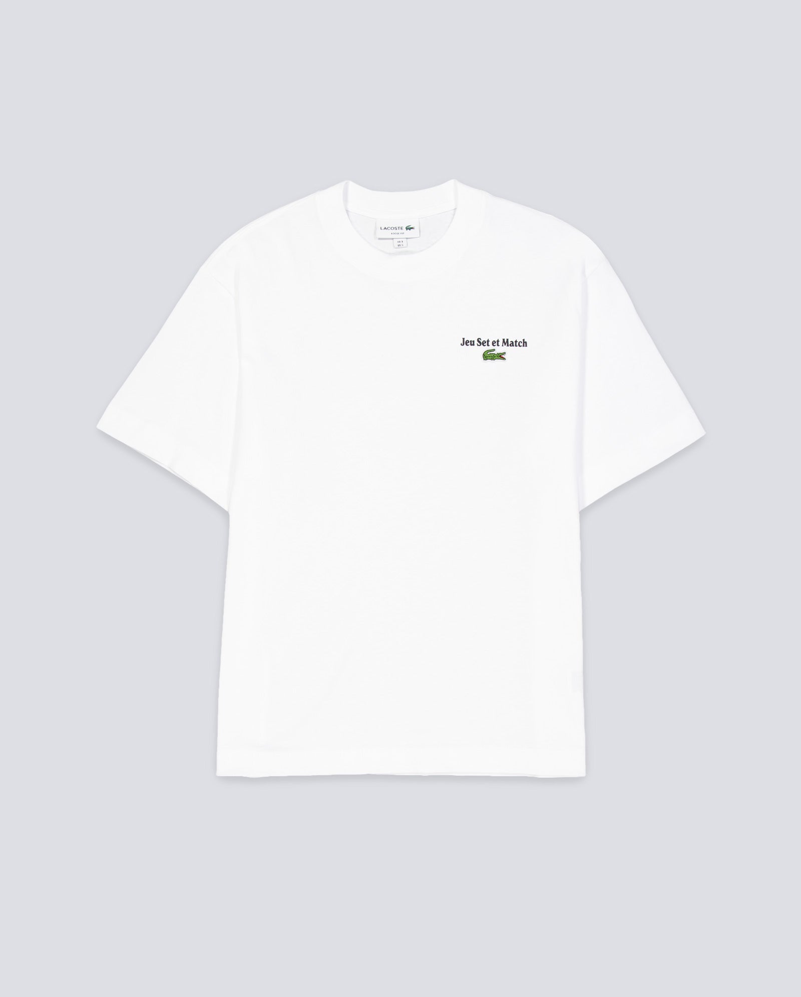 Camiseta Lacoste Estampada De Corte Amplio Blanco Hombre TH5950-00