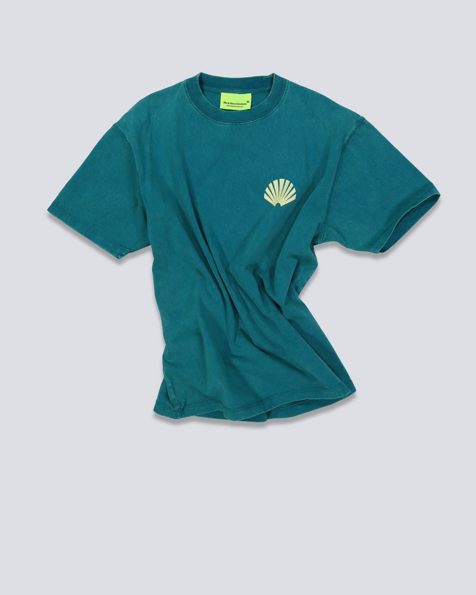 Camiseta New Amsterdam Surf Association Logo Verde Amarillo Unisex 2601064002