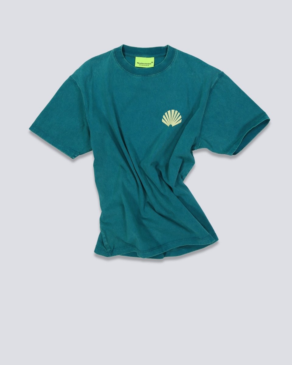 Camiseta New Amsterdam Surf Association Logo Verde Amarillo Unisex 2601064002