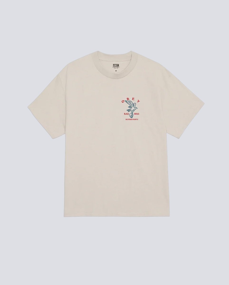 Camiseta Obey Bad Ideas Eagle Beige Hombre 165264268-SIG