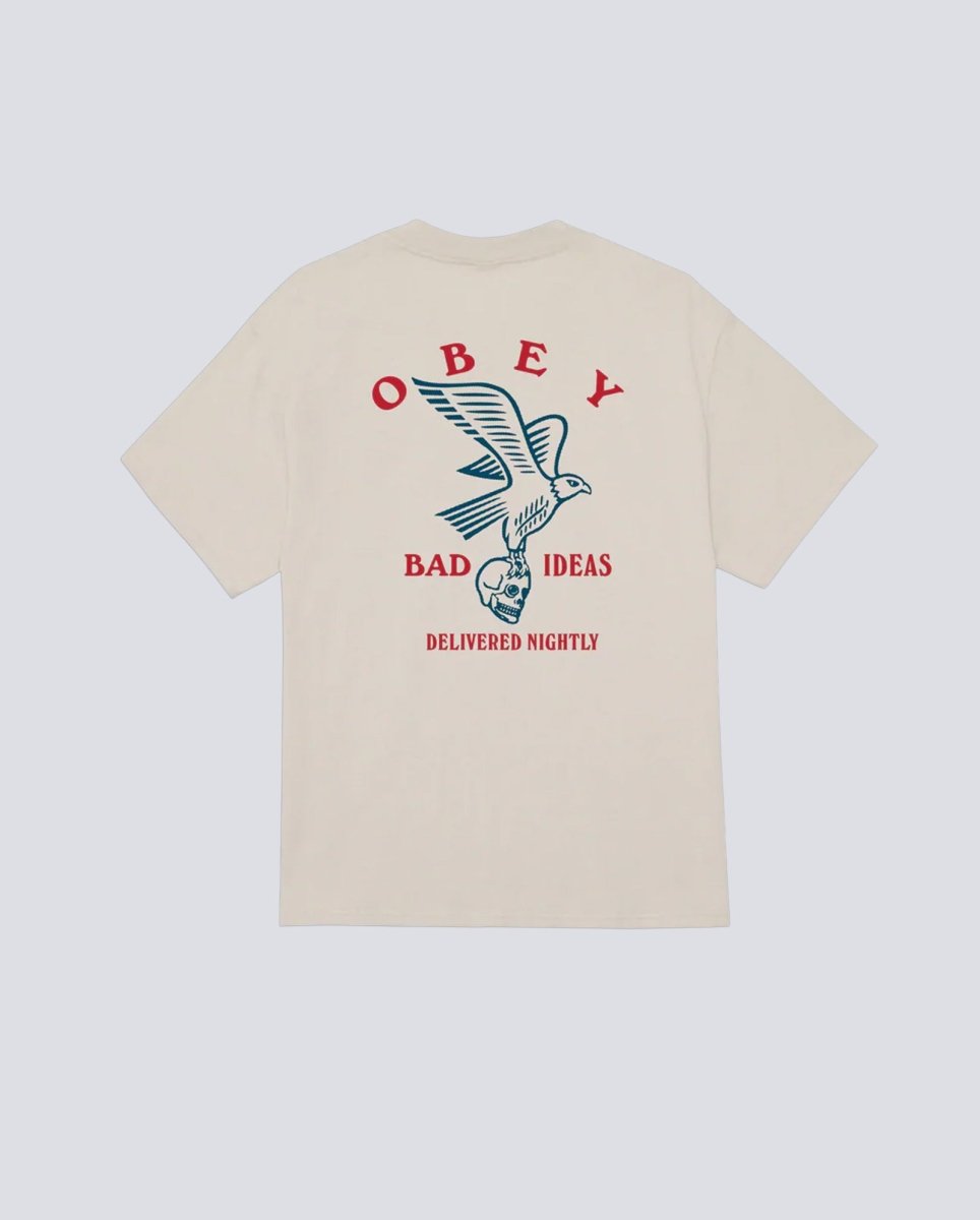 Camiseta Obey Bad Ideas Eagle Beige Hombre 165264268-SIG