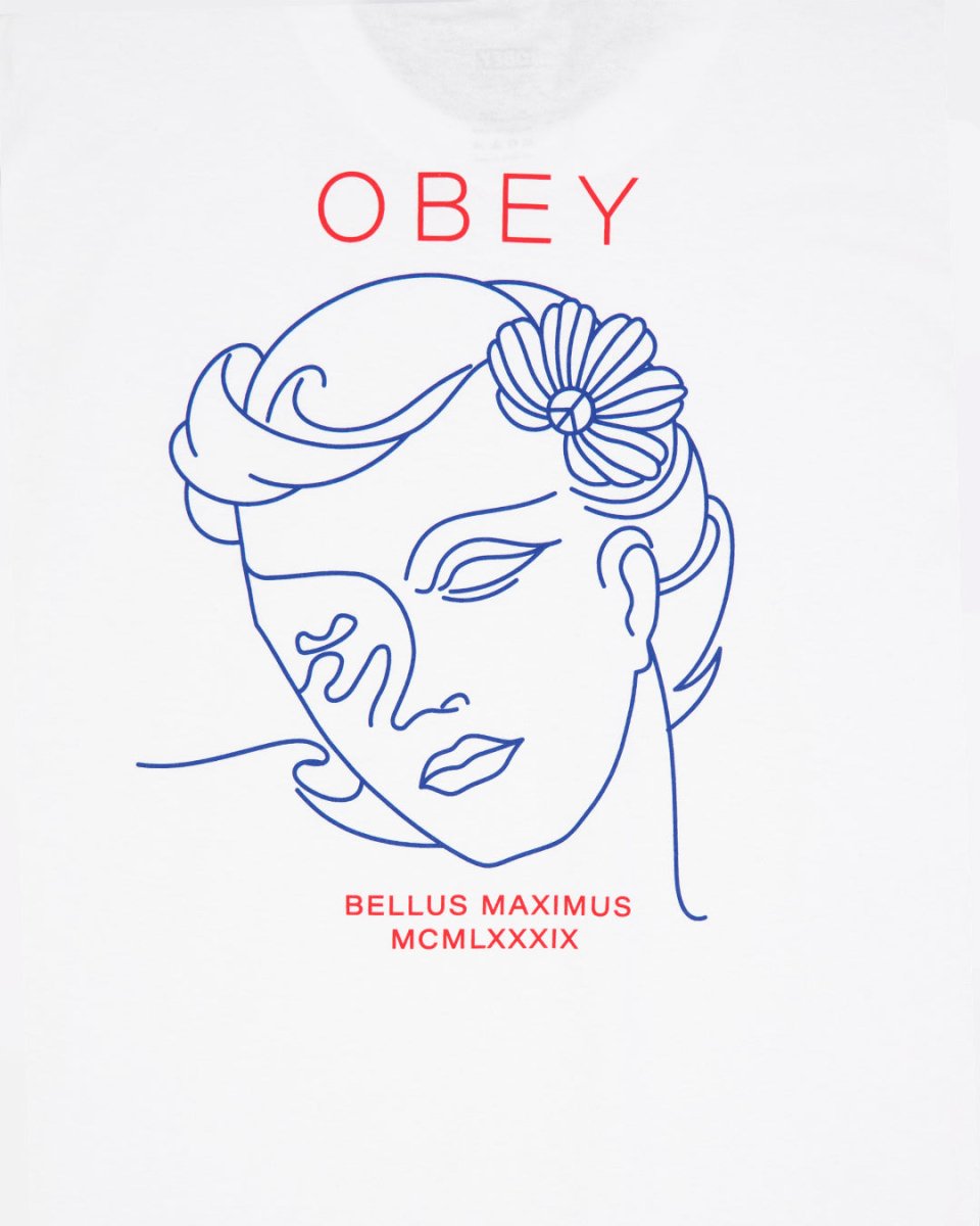 Camiseta Obey Bella Maximus Blanco Mujer 165264142-WHT