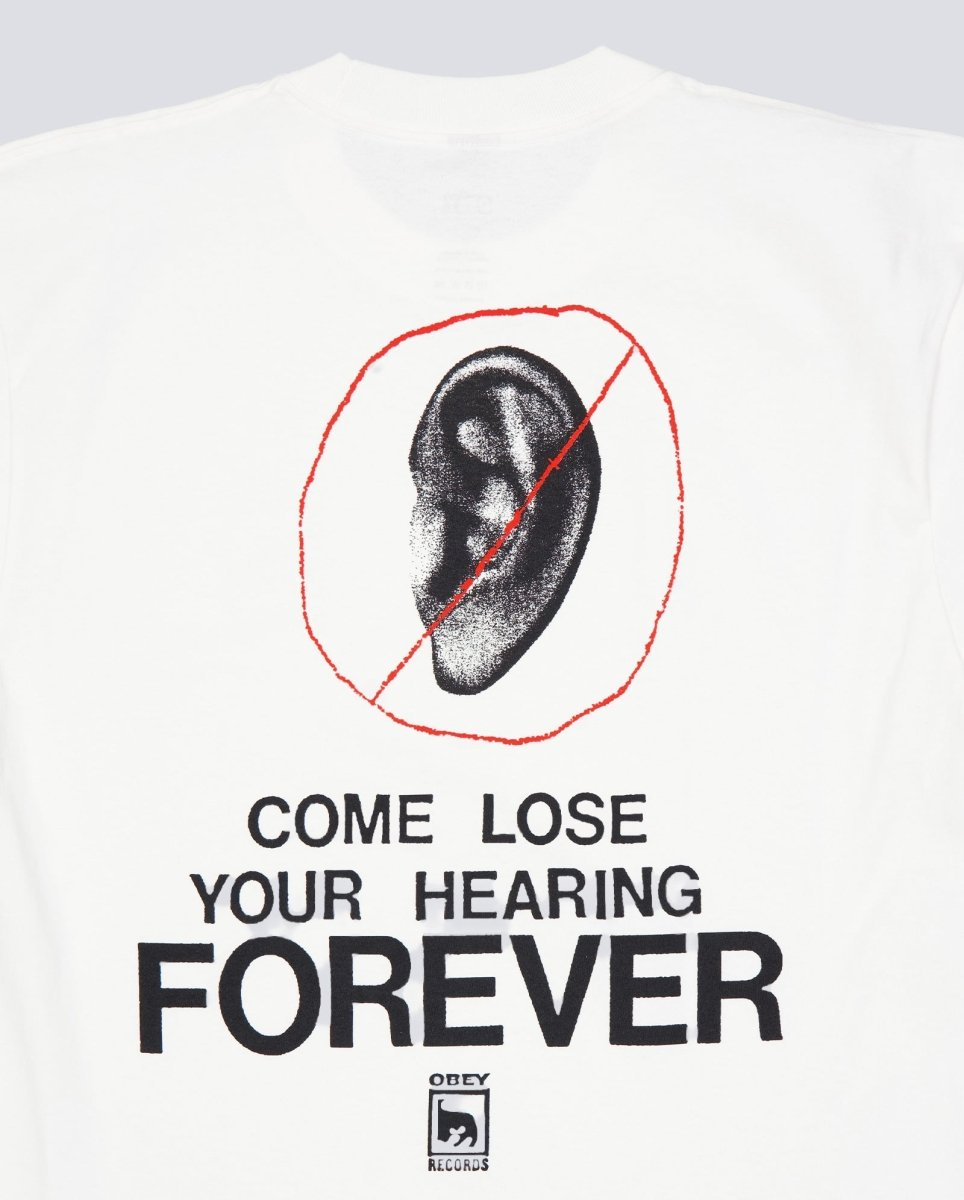 Camiseta Obey Come Lose Your Hearing Blanco Hombre 165264354-VWH