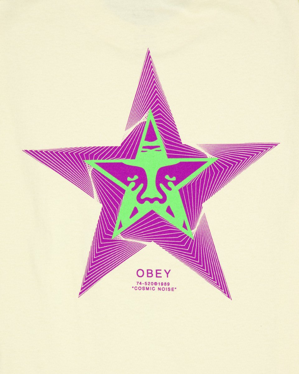 Camiseta Obey Cosmic Noise Amarillo Hombre 165264049-PLY