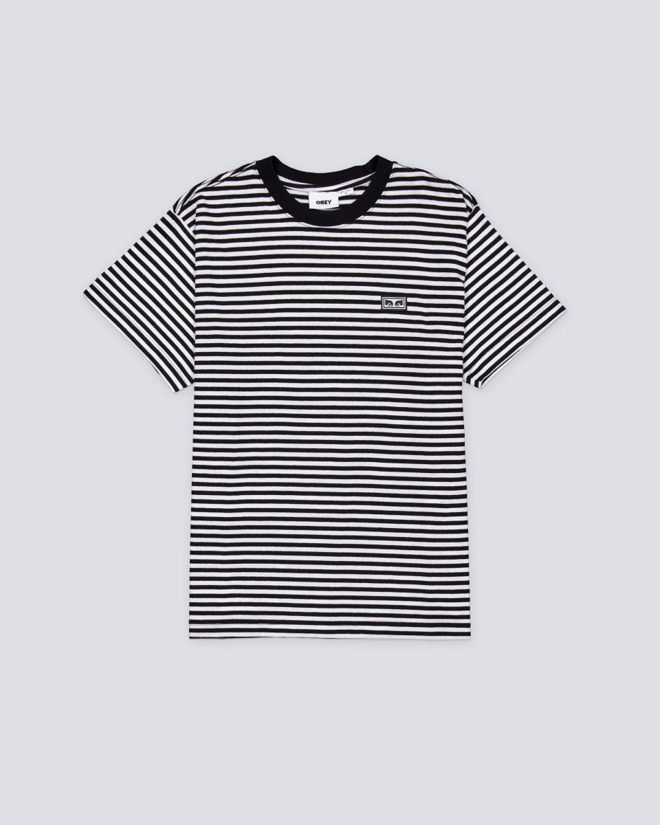Camiseta Obey Established Works Eyes Rayas Negras Hombre 131080331-BKM