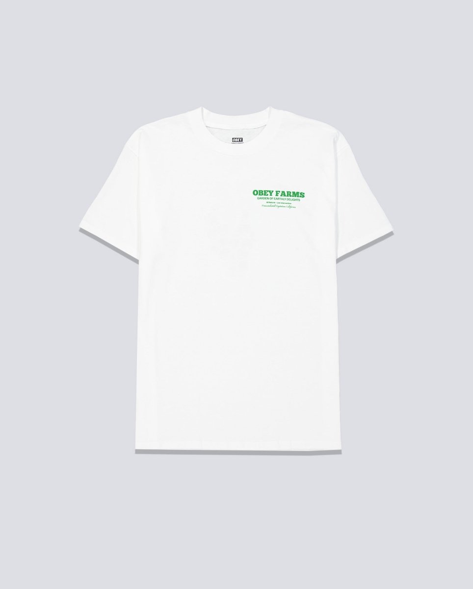 Camiseta Obey Farms Blanco Hombre