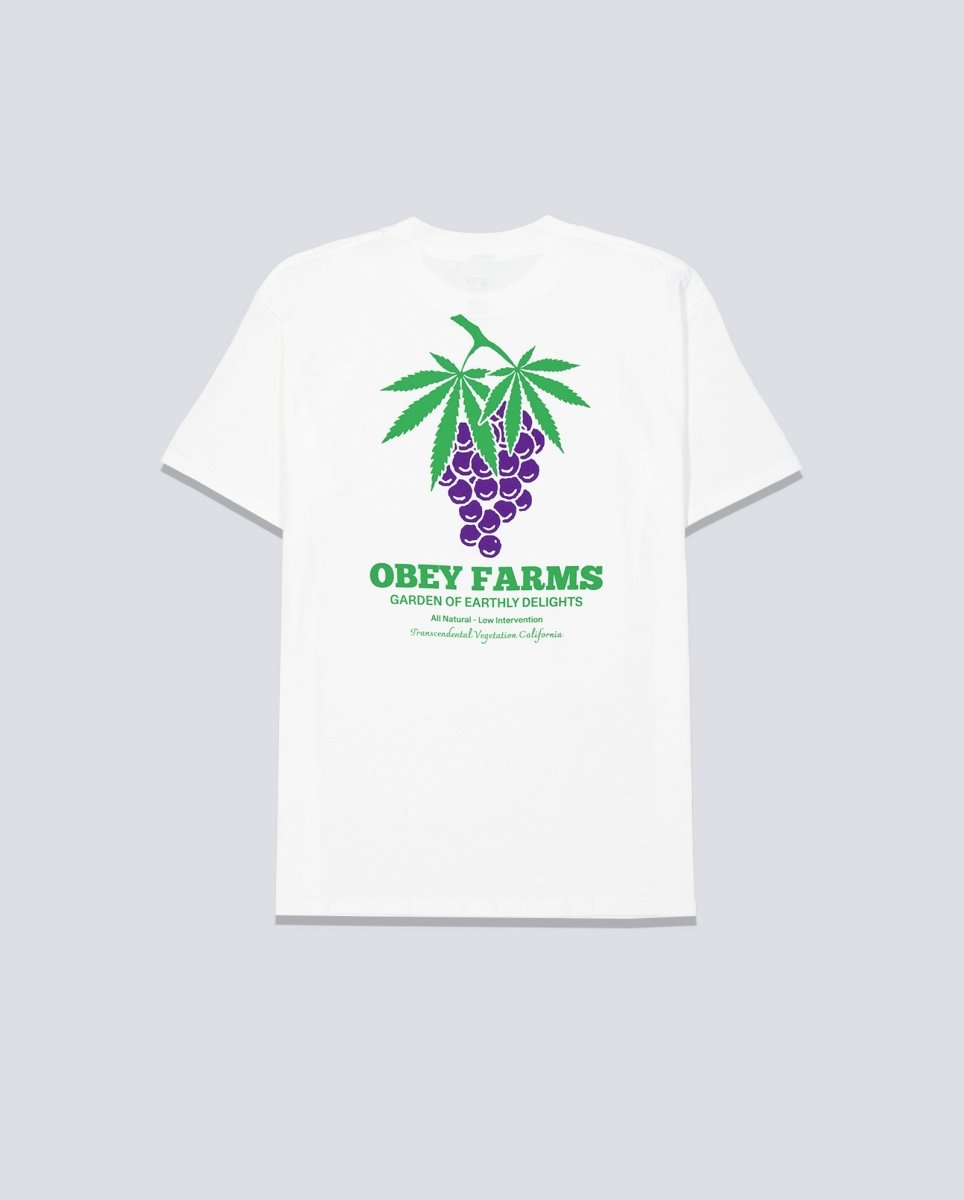 Camiseta Obey Farms Blanco Hombre