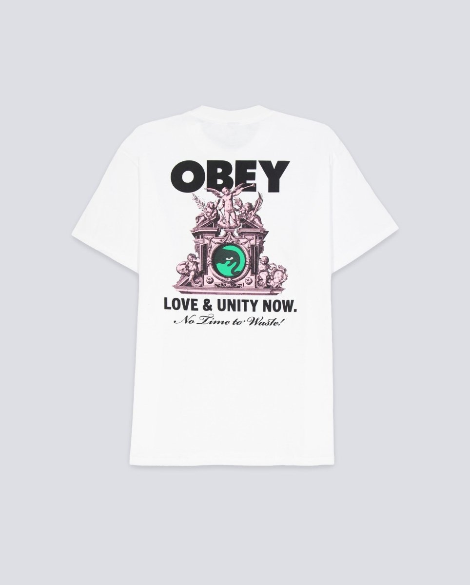 Camiseta Obey Love & Unity Now Blanco Unisex 165264103-WHT