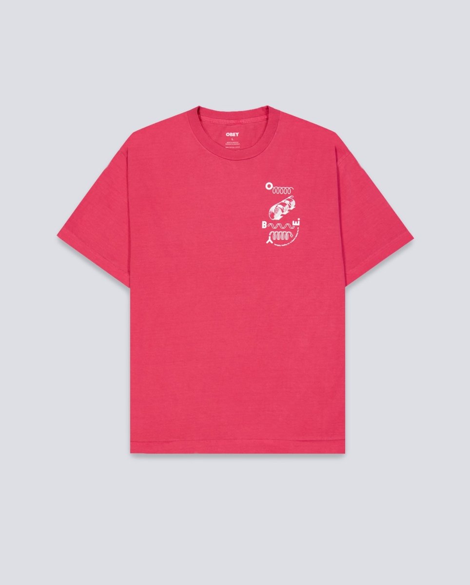 Camiseta Obey Obey Outside Looking In Pigment Rosa Unisex 167924133-RAS