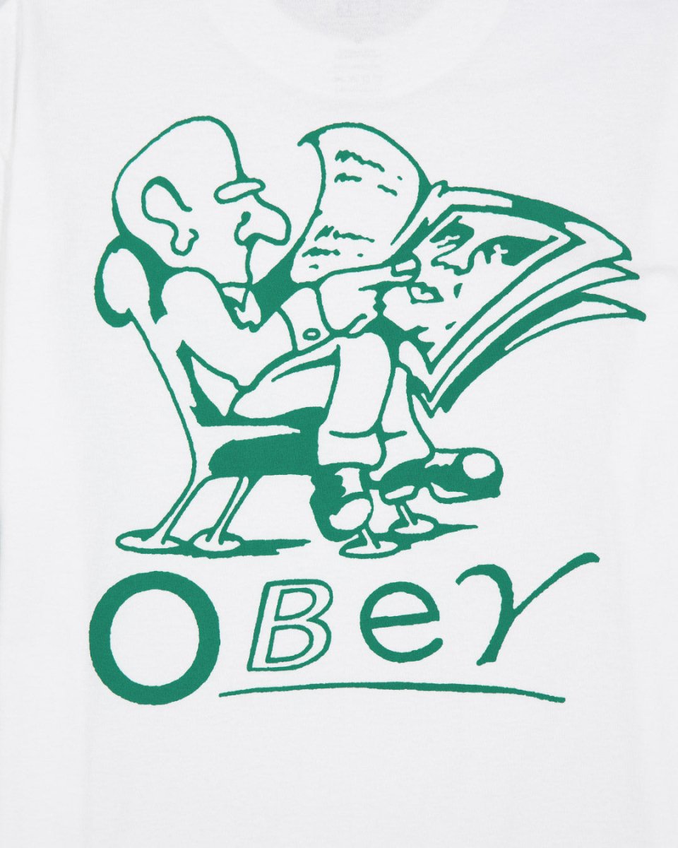 Camiseta Obey Reader Blanco Unisex 165264240-WHT