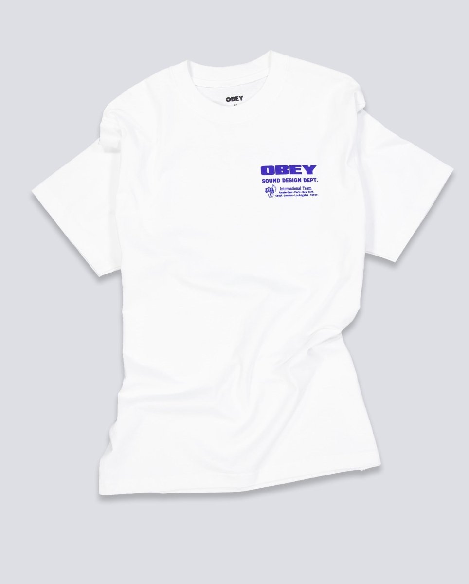 Camiseta Obey Sound Design Dept. Blanco Hombre 168024358
