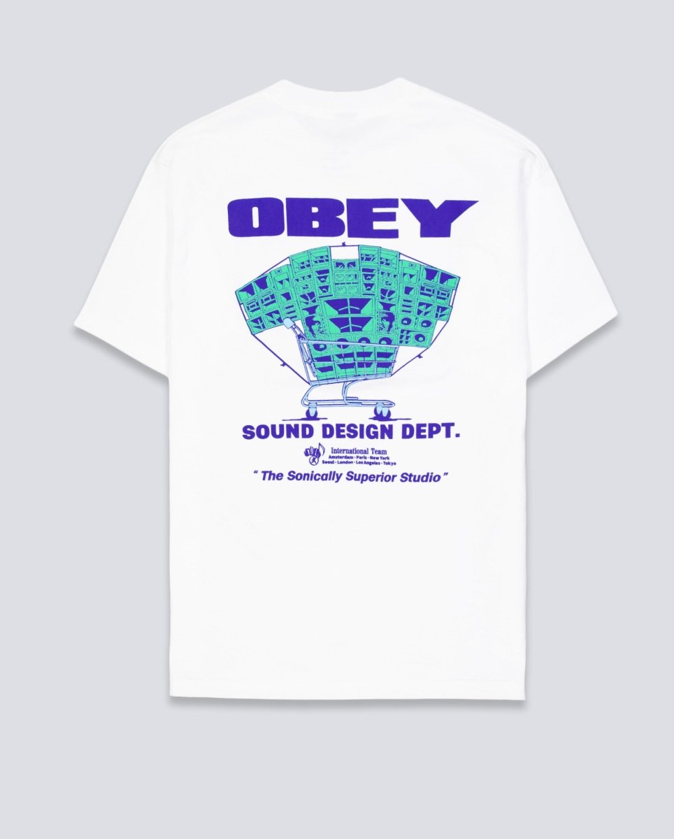 Camiseta Obey Sound Design Dept. Blanco Hombre 168024358