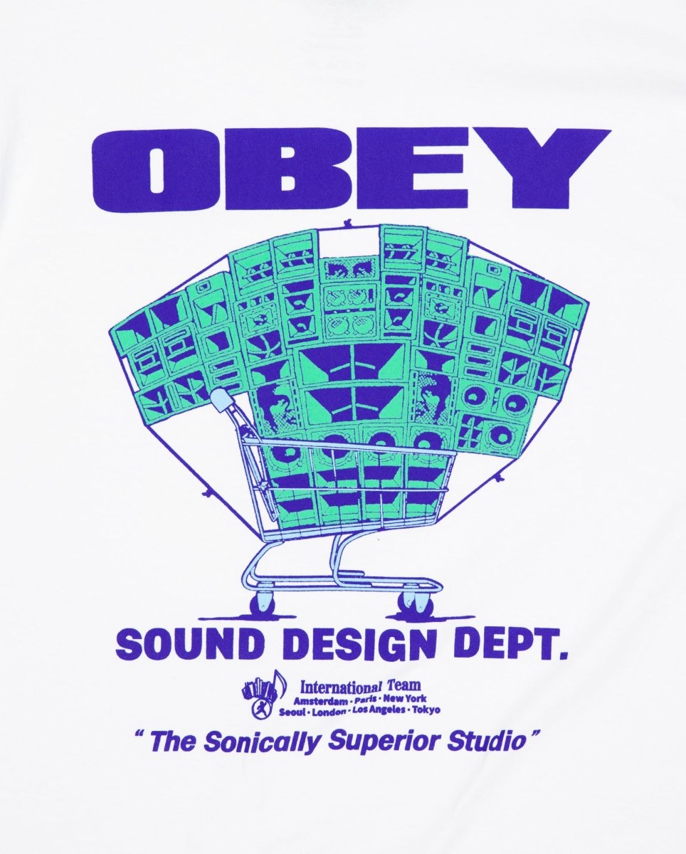 Camiseta Obey Sound Design Dept. Blanco Hombre 168024358