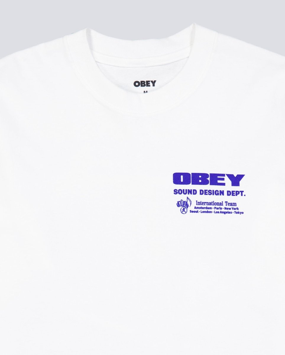 Camiseta Obey Sound Design Dept. Blanco Hombre 168024358