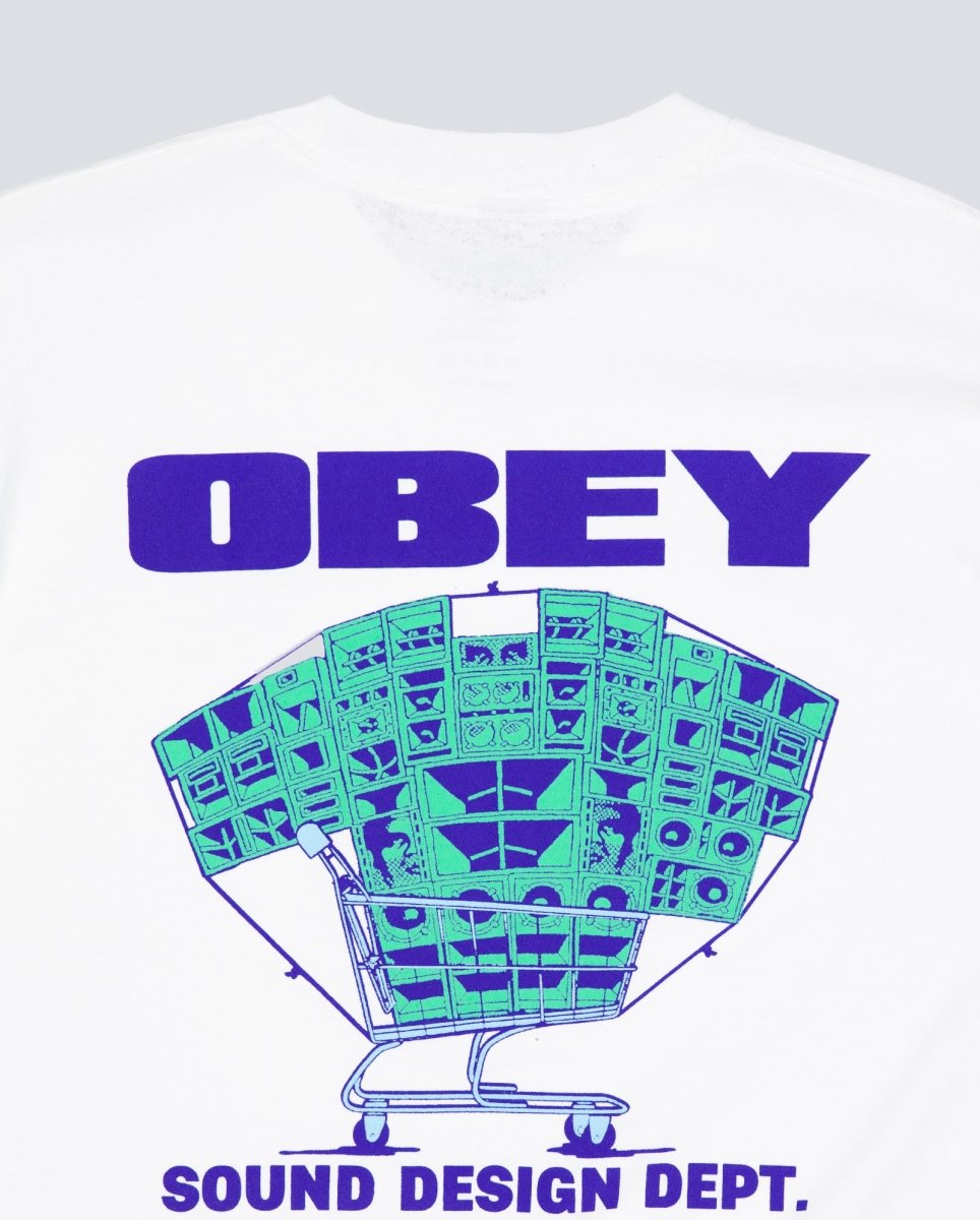 Camiseta Obey Sound Design Dept. Blanco Hombre 168024358