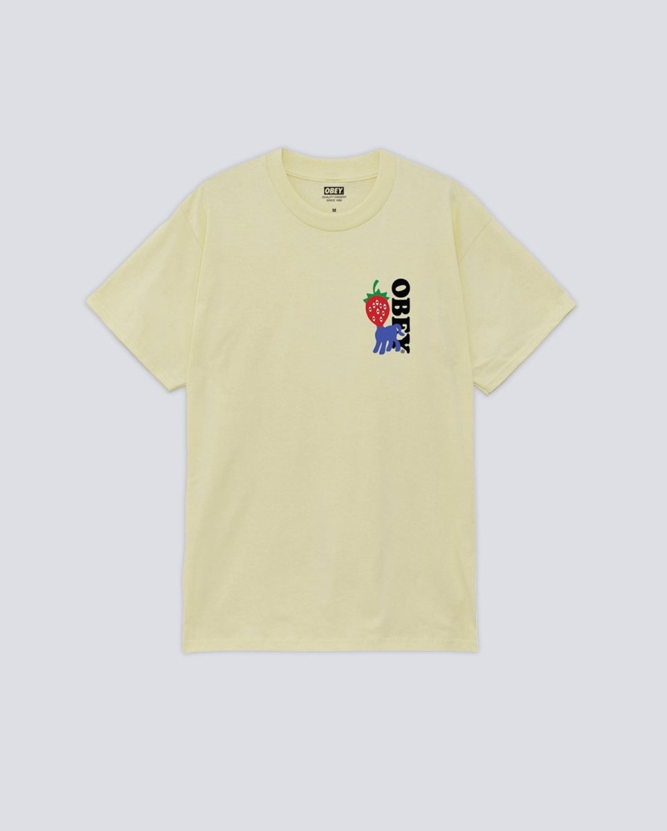 Camiseta Obey Strawberry Amarillo Hombre 165264054-PLY