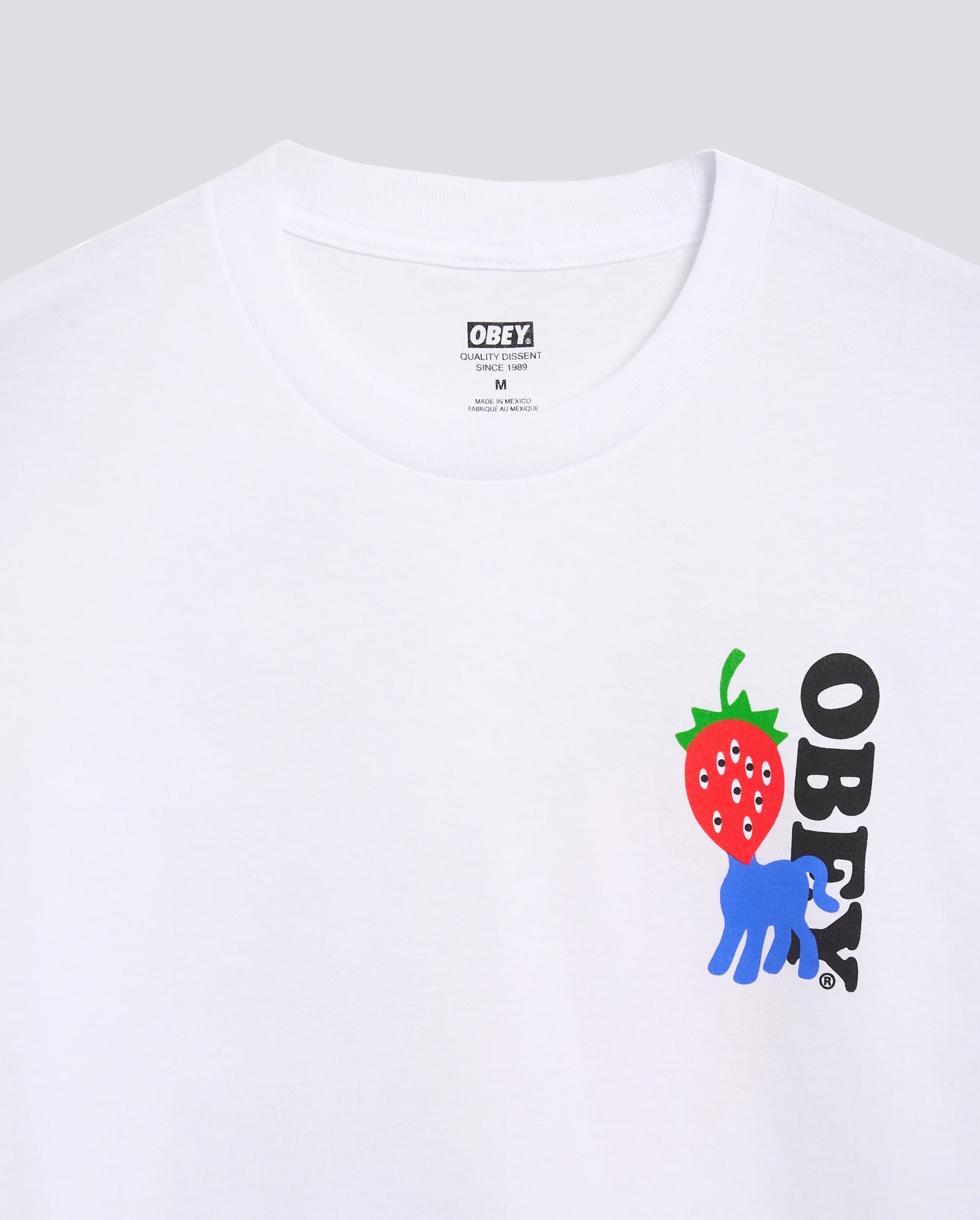 Camiseta Obey Strawberry Blanco Hombre 165264054-WHT