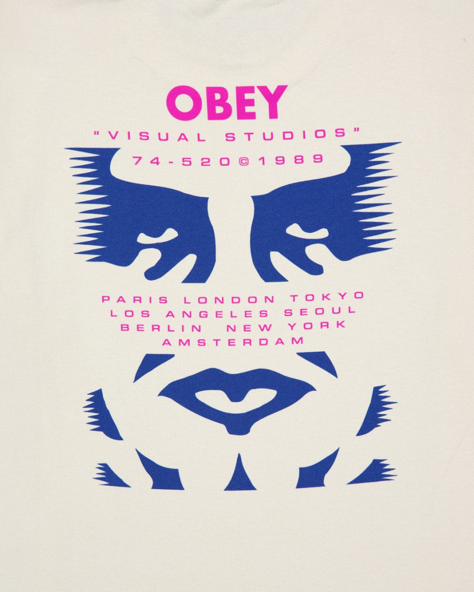 Camiseta Obey Visual Studies Beige Hombre 165264136-CRM