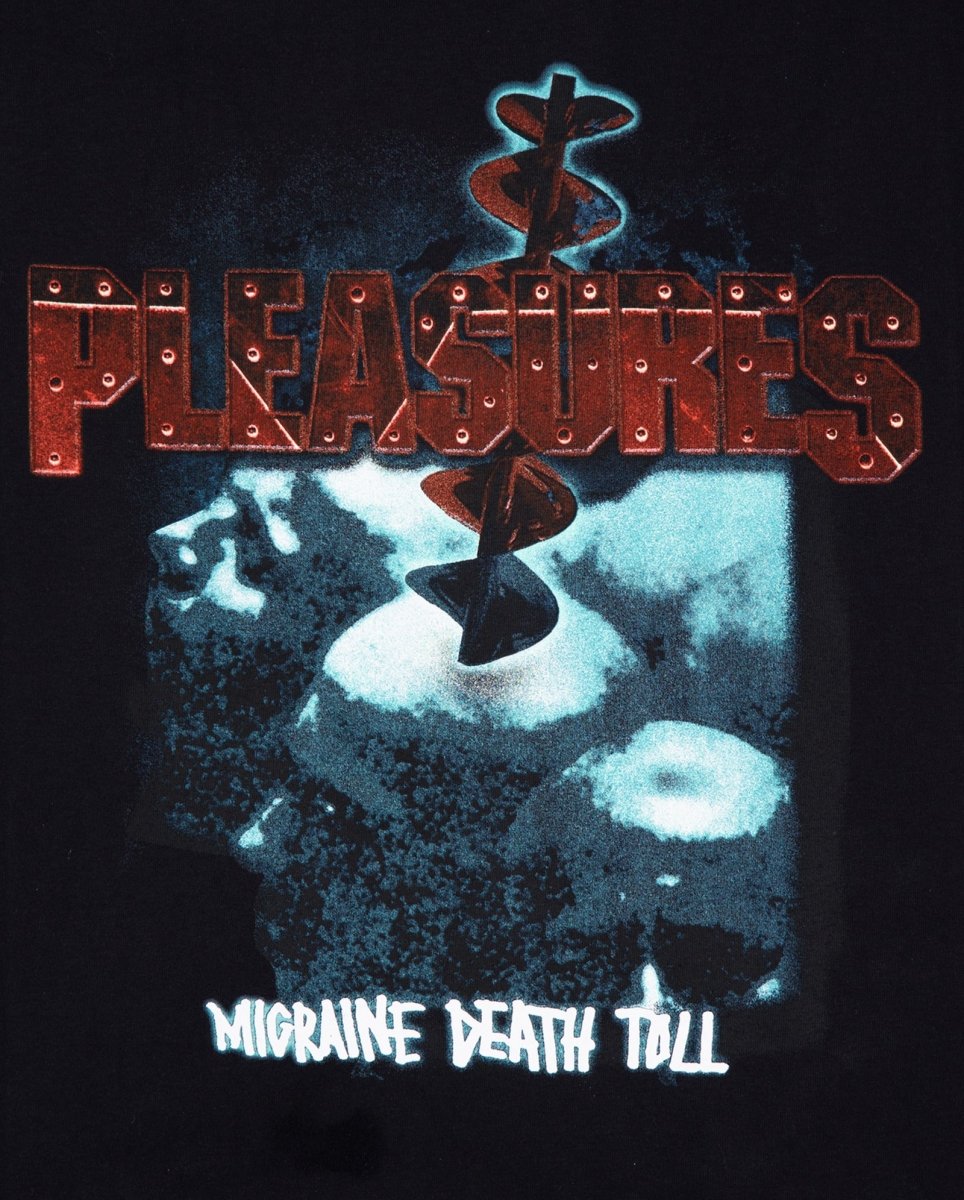 Camiseta Pleasures Migraine Negro Unisex P25SU056-BLACK