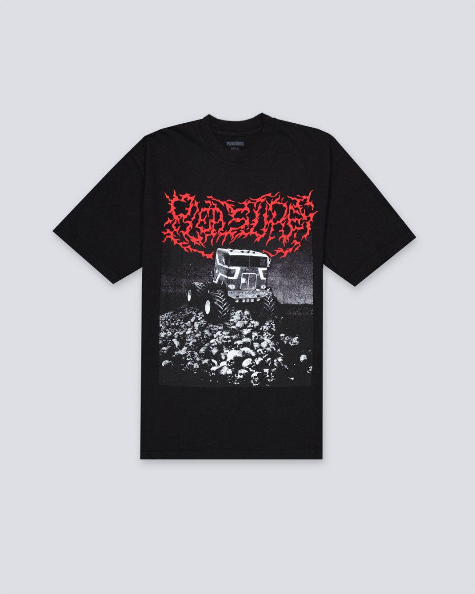Camiseta Pleasures Off Road Negro Hombre P25SP065-BLACK