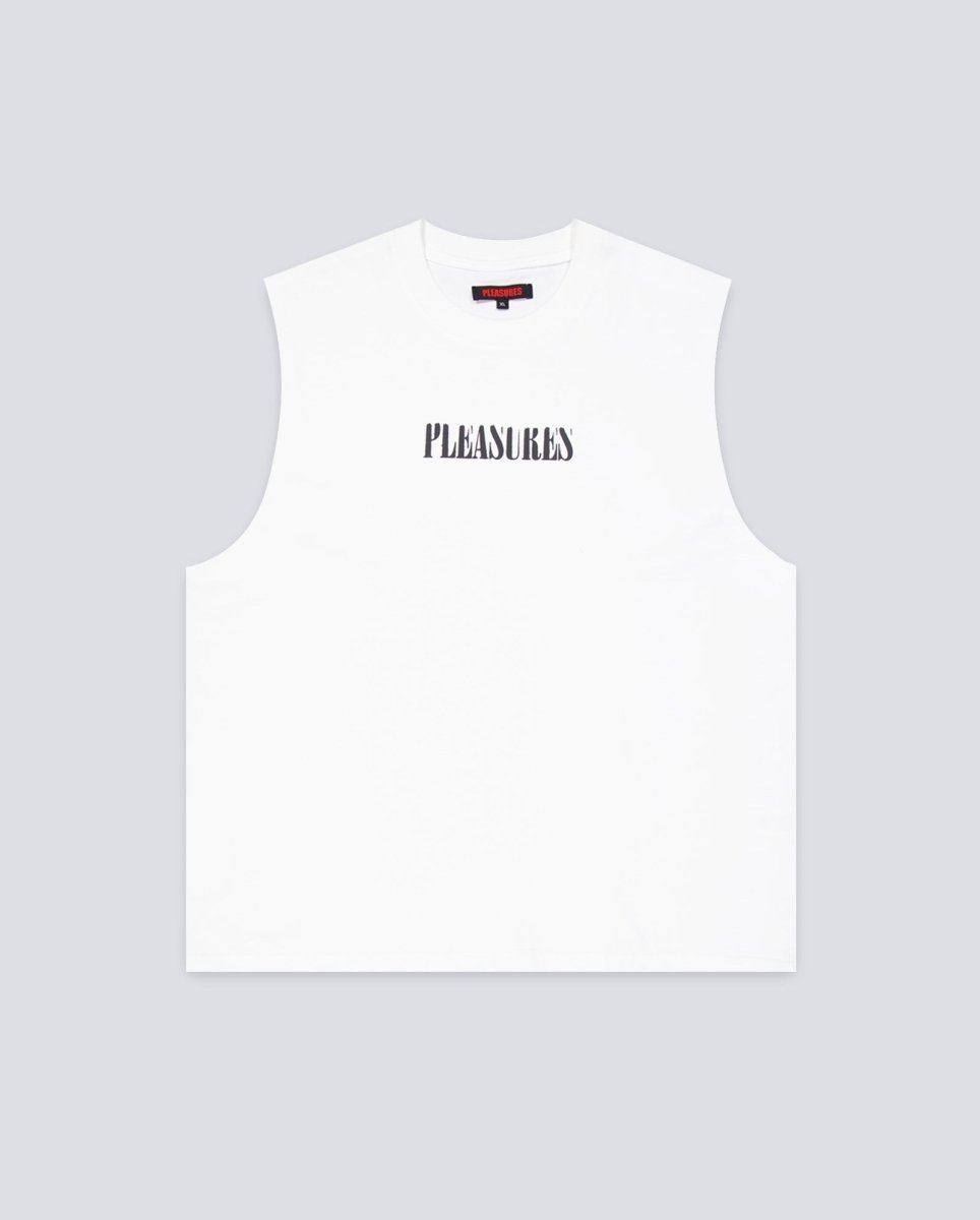 Camiseta Pleasures Onyx Sleeveless Blanco Hombre P25SU017-WHITE
