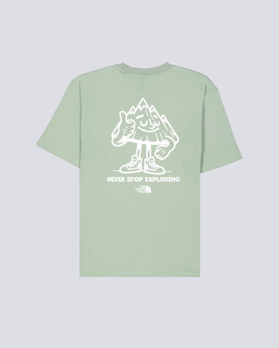 Camiseta The North Face U Mountain Fun Oversized Verde Hombre NF0A8F2NBQ11
