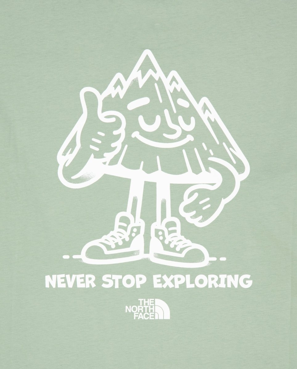 Camiseta The North Face U Mountain Fun Oversized Verde Hombre NF0A8F2NBQ11
