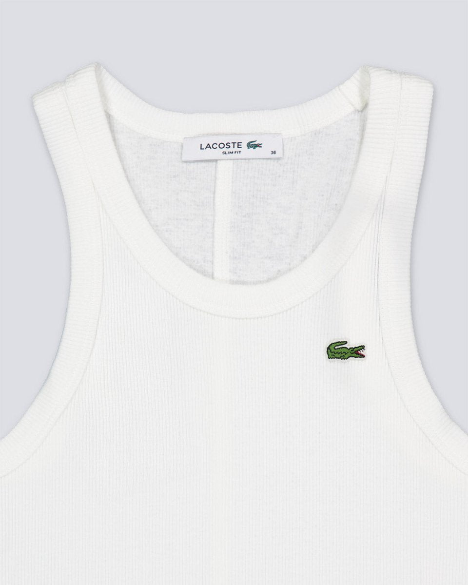 Camiseta Tirantes Lacoste Slim Fit Cotton Blanco Mujer TF5388-00-70V