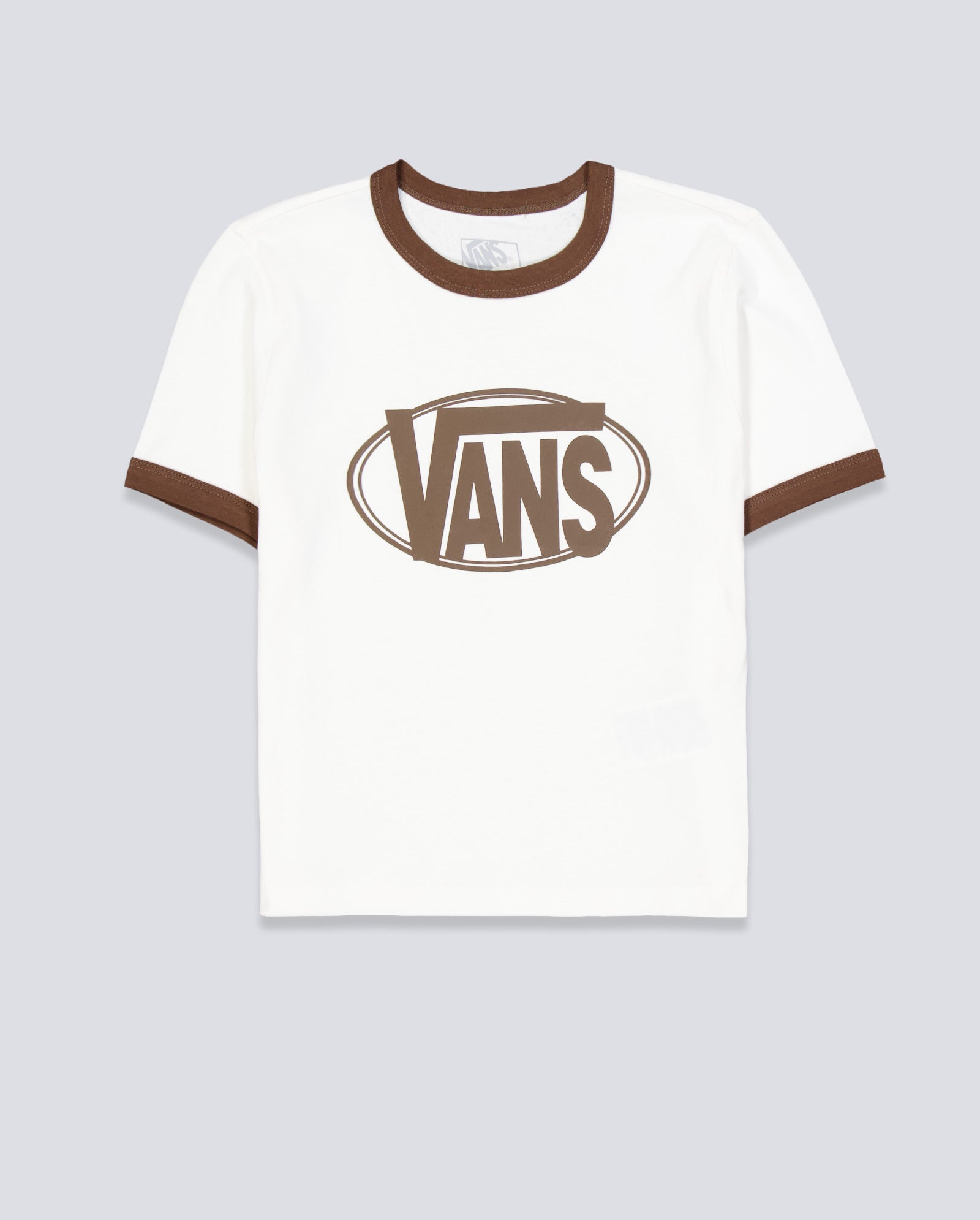 Camiseta Vans Center Chest Ringer Blanco Mujer VN000TXSC9F1