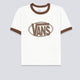 Camiseta Vans Center Chest Ringer Blanco Mujer