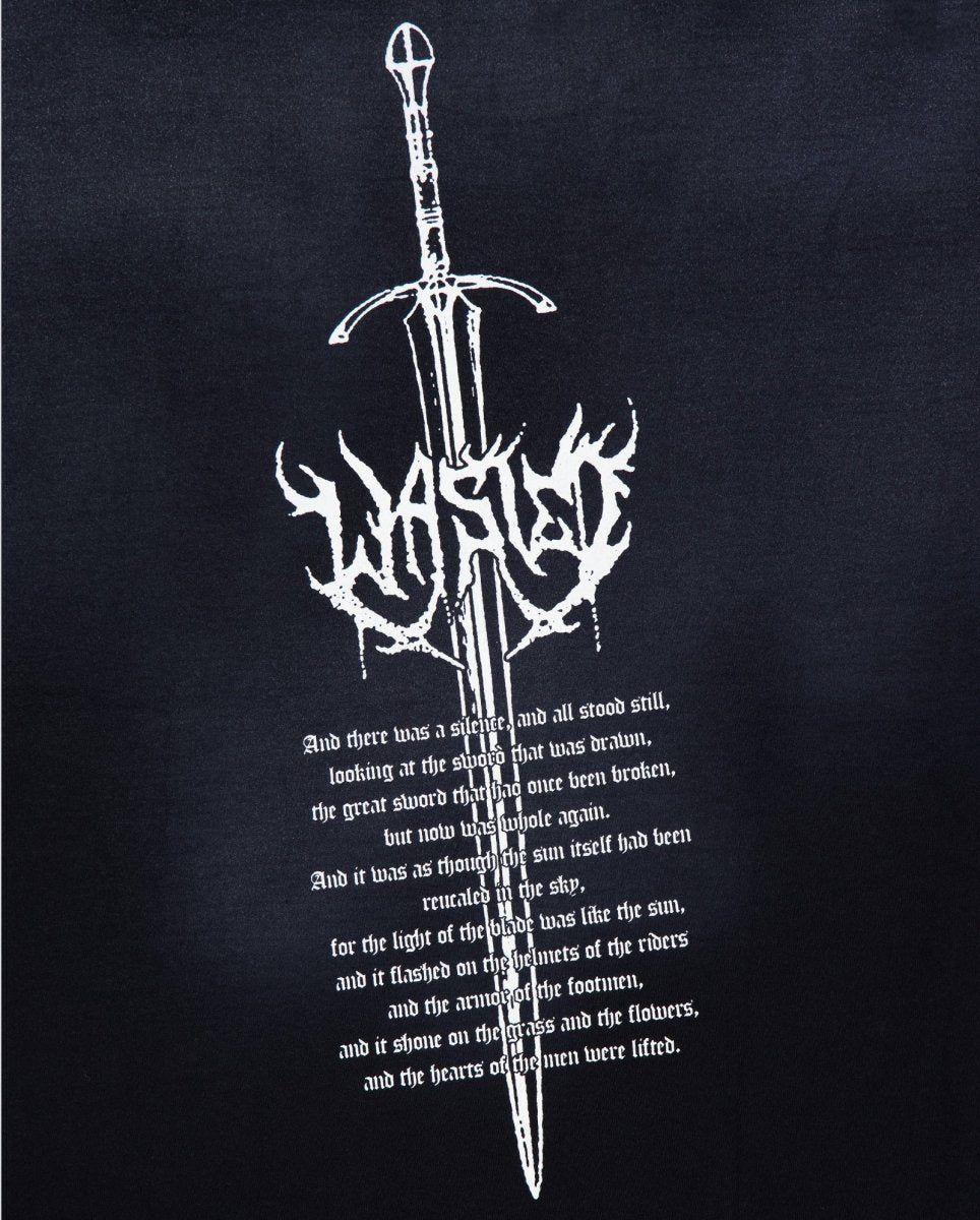 Camiseta Wasted Paris Sword Boxy Negro Unisex WSTDFW25-7