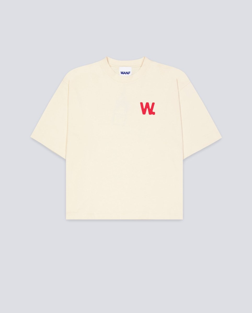 Camiseta We Are Not Friends Boxy W Beige Unisex WANFSS25-12