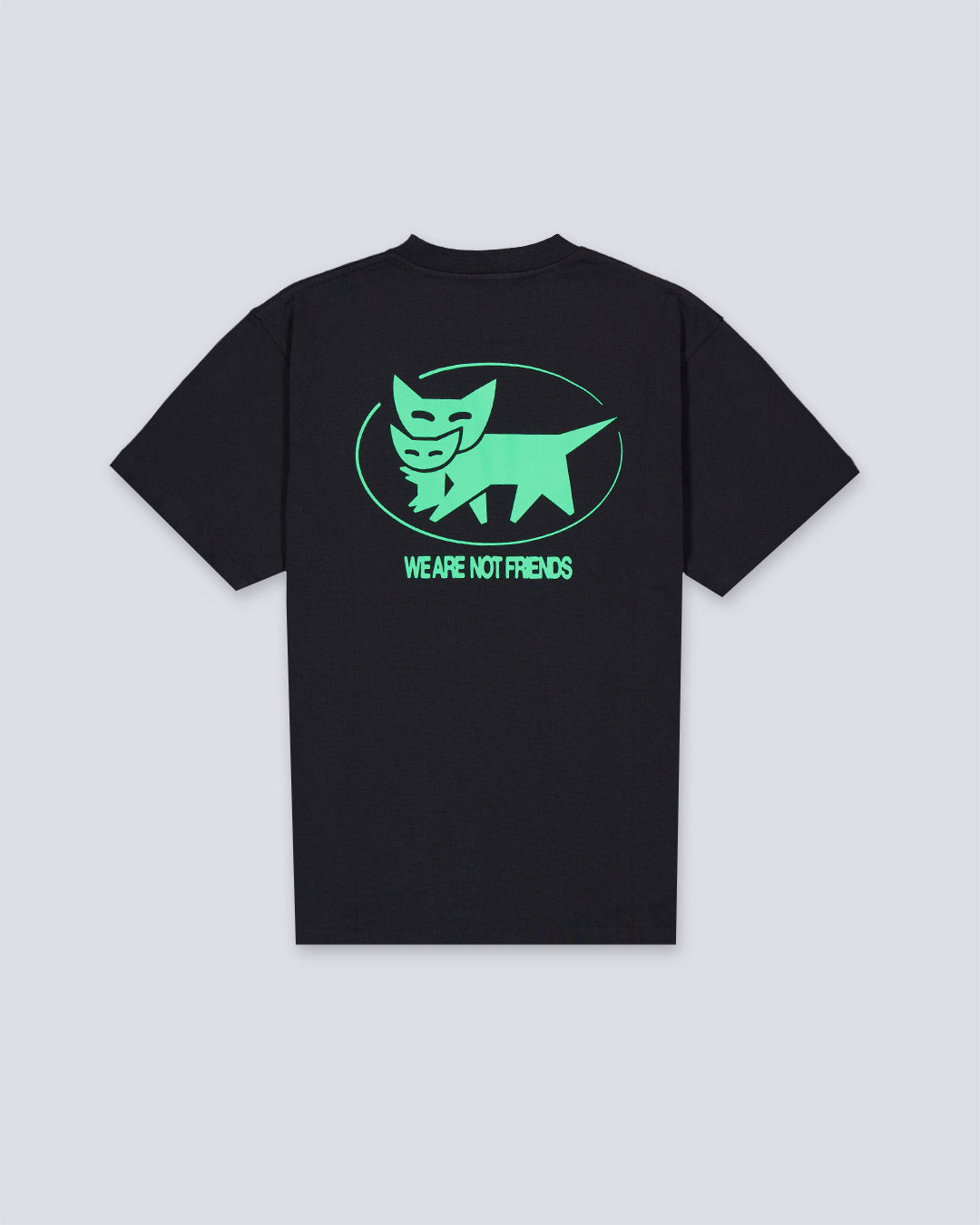 Camiseta We Are Not Friends Heavy Weight Negro Hombre WANFSS25-11