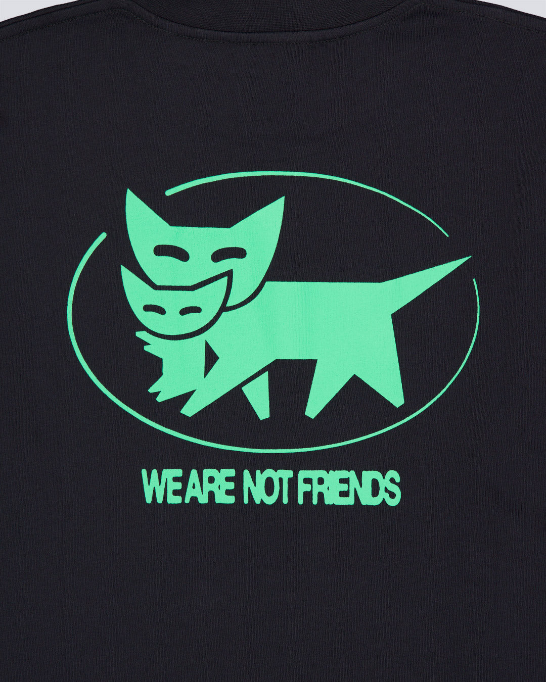 Camiseta We Are Not Friends Heavy Weight Negro Hombre WANFSS25-11