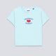 Camiseta We Are Not Friends Love Baby Crop Azul Mujer