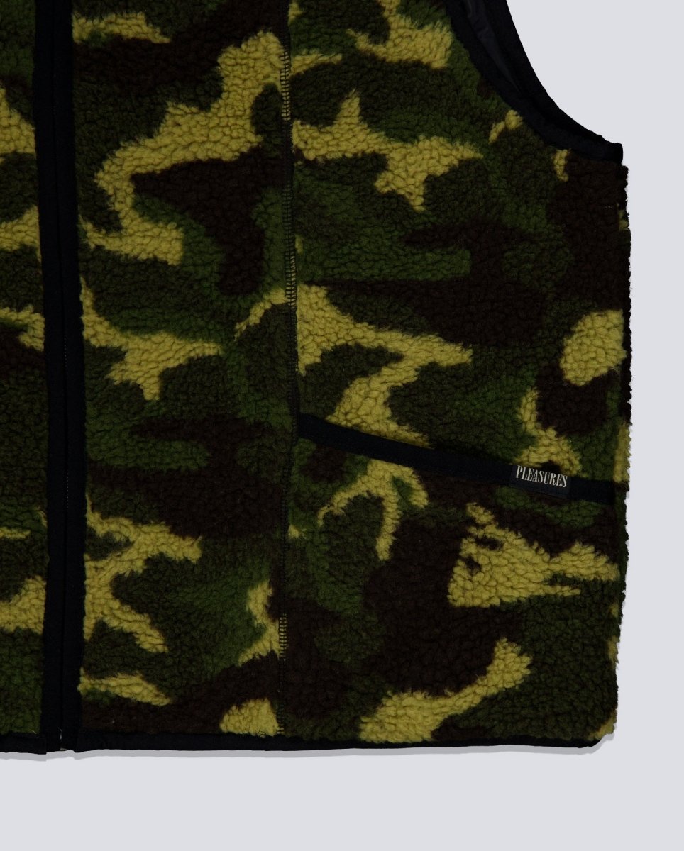 Chaleco Pleasures Feliz Reversible Vest Camuflaje Y Negro Hombre