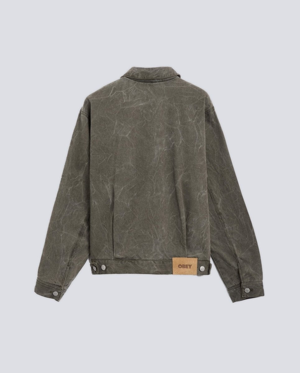 Chaqueta Obey Workman Zip Marrón Hombre 121800599-BOW