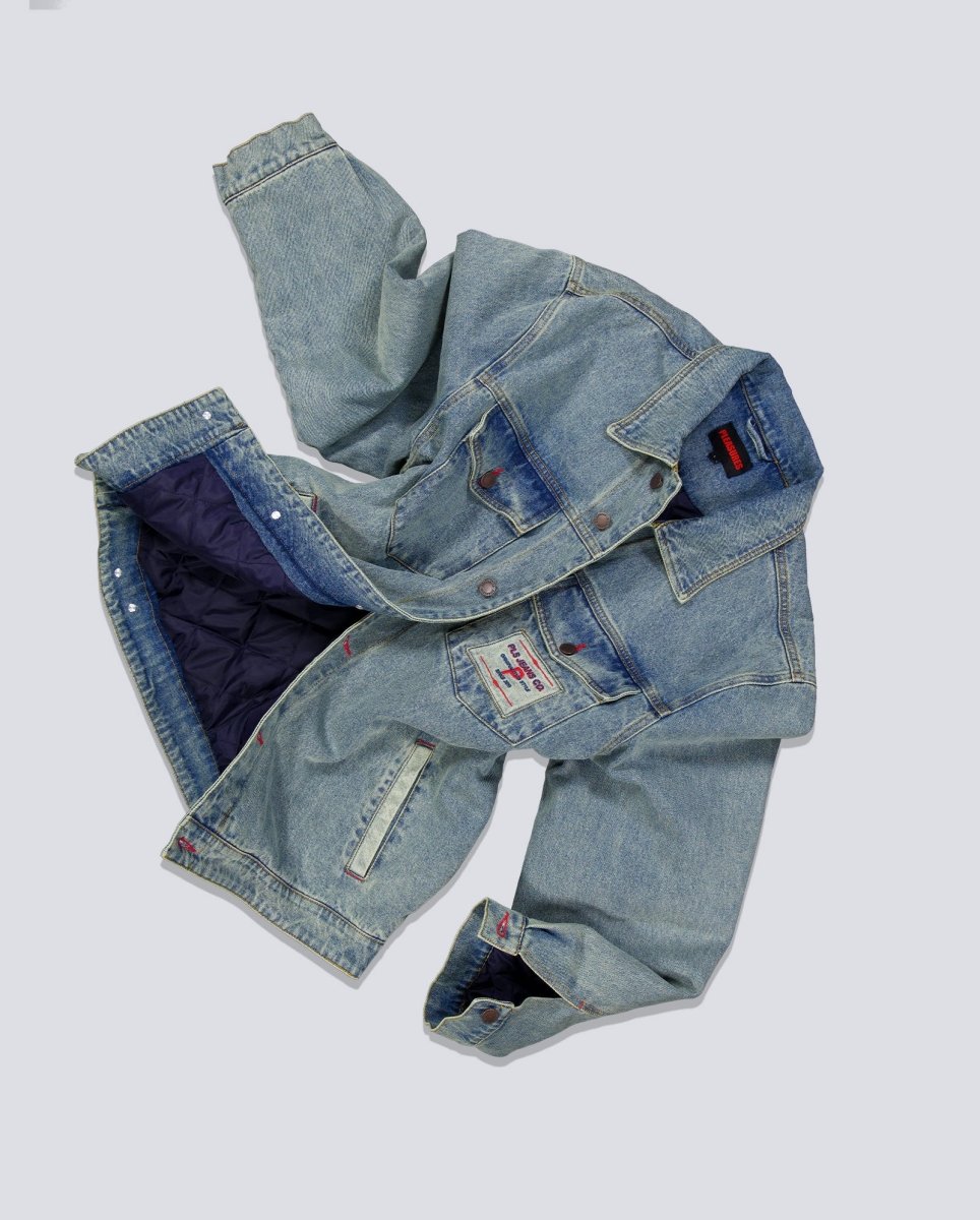 Chaqueta Pleasures Park Insulated Denim Azul Hombre