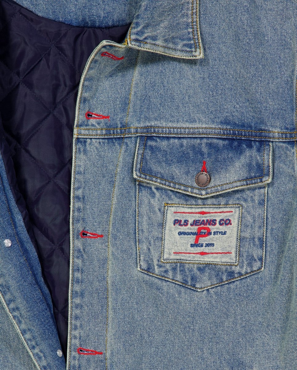 Chaqueta Pleasures Park Insulated Denim Azul Hombre