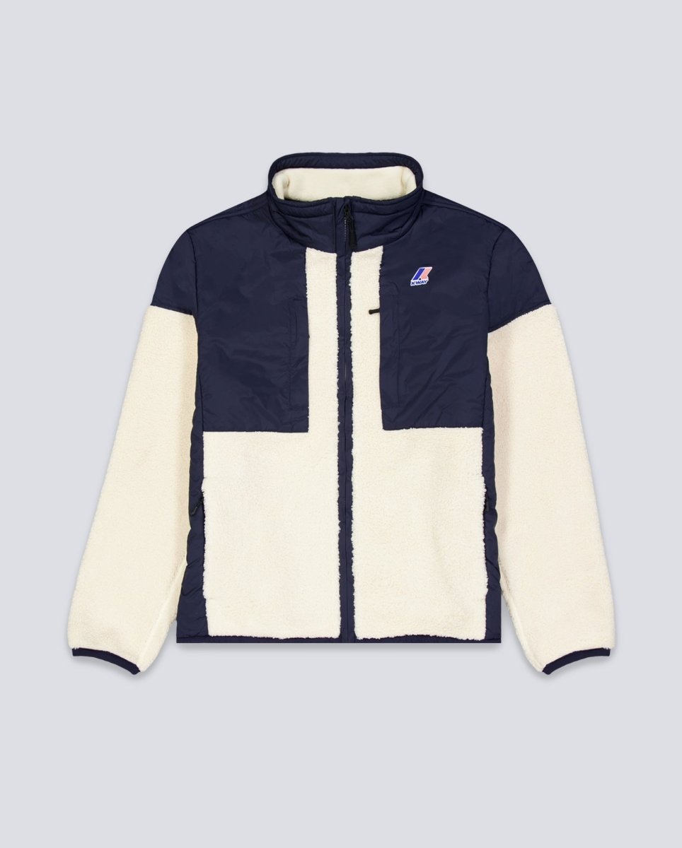 Chaqueta Polar K-Way Sixte 40 Orsetto Negro Y Blanco Hombre K6133HW-A04