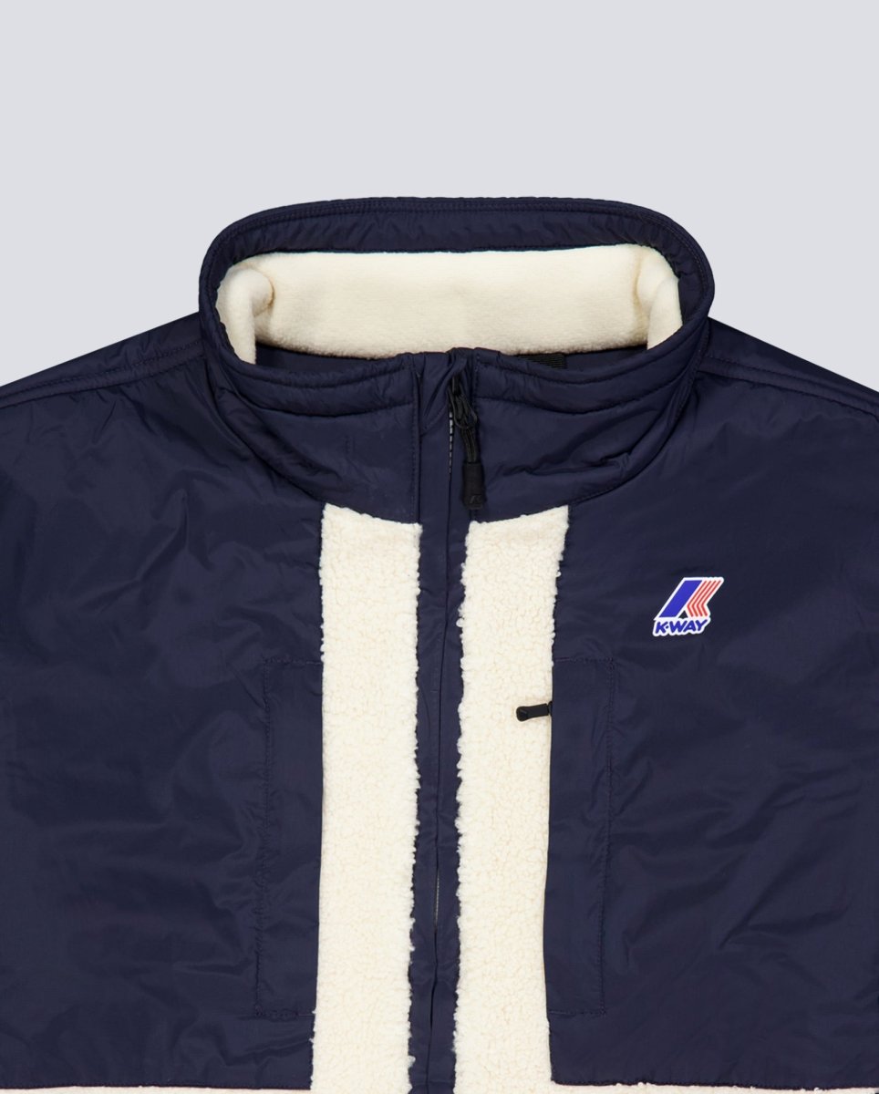 Chaqueta Polar K-Way Sixte 40 Orsetto Negro Y Blanco Hombre K6133HW-A04